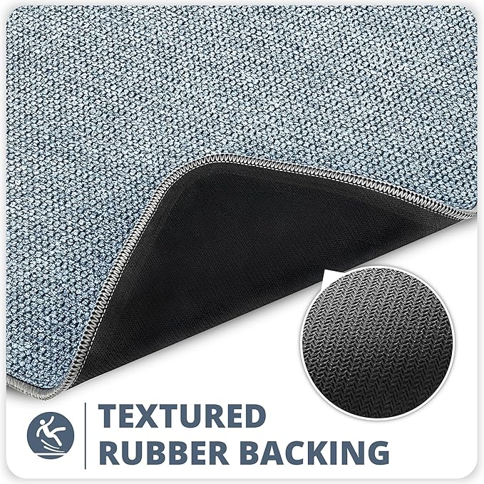 Bathroom Rugs Set 2 Pieces, Thin Bathroom Mats, Toilet Rugs, Quick Dry - Image 4