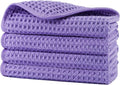 POLYTE 430 GSM Microfiber Lint Free Washcloth Face Towel, 13 x 13 in, 4 Pack by Polyte