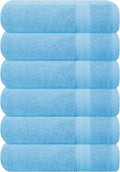GLAMBURG Ultra Soft 6-Piece Hand Towel Set 16x28-100% Ringspun Cotton by GLAMBURG