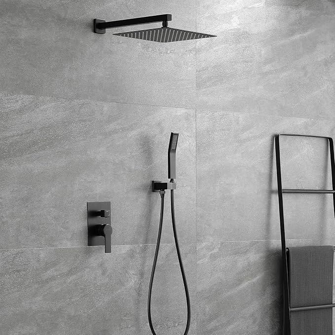 SHAMANDA Brass Rainfall Shower System, Luxuly Bathroom Shower Faucet Combo Set - Image 8