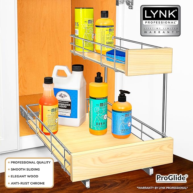 LYNK PROFESSIONAL® SELECT™ Pull Out Under Sink Kitchen Cabinet Organizer - Image 2