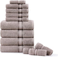 LANE LINEN 100% Mercerized Cotton Bath Towel Set of 12 – Zero Twist Shower by LaneLinen