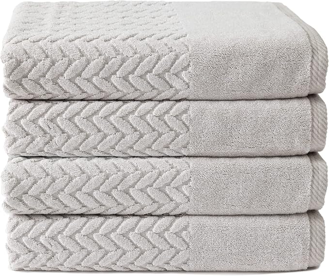 Texere 100% Organic Cotton Jacquard 650 GSM Premium Bath Towel Sets by TexereSilk