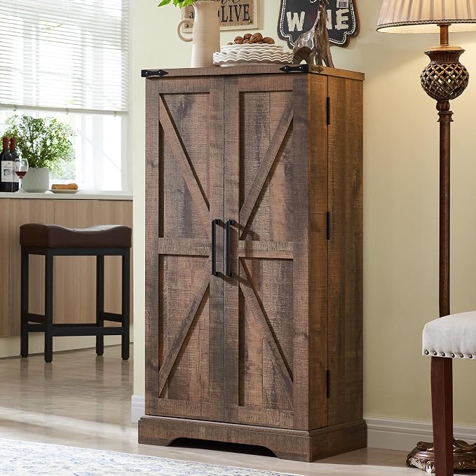 ACCOHOHO 47" Kitchen Pantry, Farmhouse Storage Cabinet by ACCOHOHO