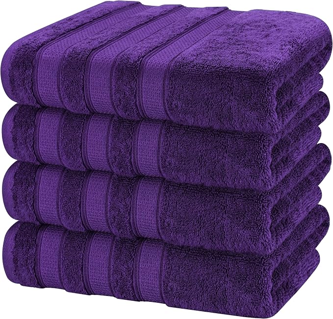 American Soft Linen Salem 100% Cotton Turkish 4 Piece Bath Towels - Image 5