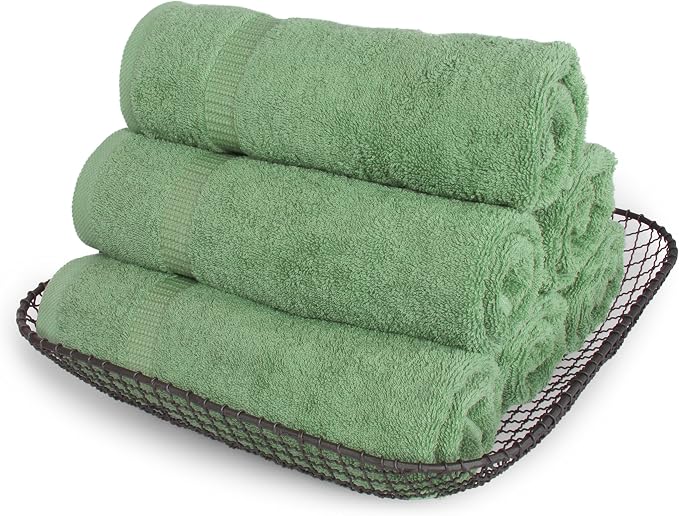 SALBAKOS 100% Turkish Cotton Hand Towel Set of 6 16x30 inch | Heirloom Quality - Image 7