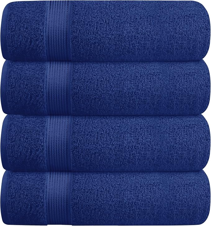 BELZZI Home Ultra Soft 4 Pack Oversized Bath Towel Set 27x54, Cotton Compact by Unknown