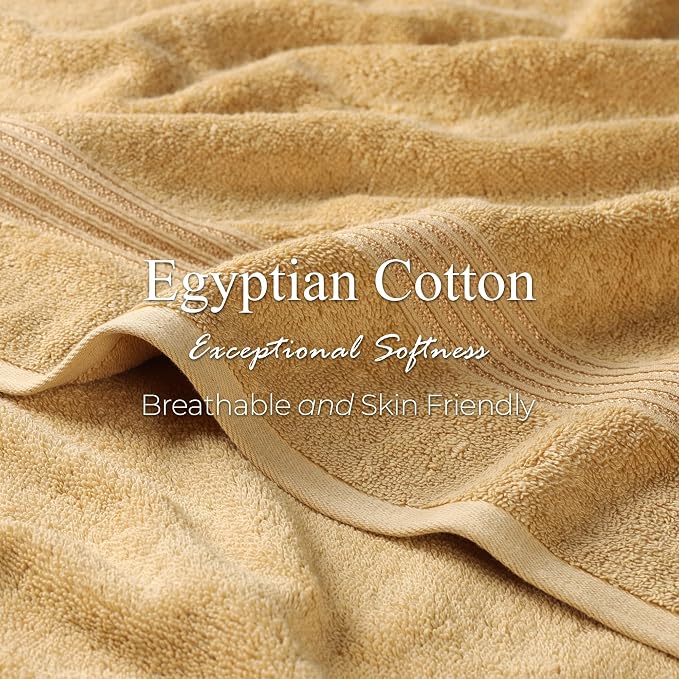 Superior Egyptian Cotton Bath Towel Set, Home Bathroom Towels, Guest Bath - Image 5