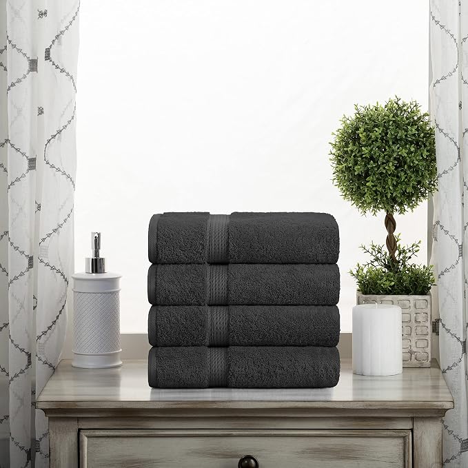 BLUENILEMILLS BNM Egyptian Cotton 4-Piece Towel Set, Includes 4 Hand Towels - Image 2