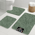 GORILLA GRIP Bathroom Rug Sets 3 Piece, Bath Mat Set and Oval Toilet Base by GorillaGrip