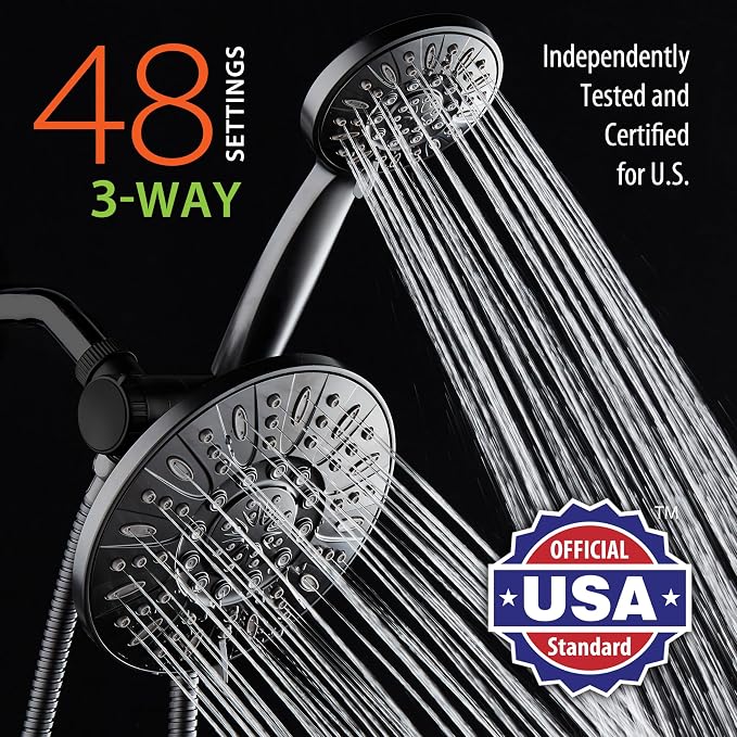 AquaDance 7" Premium High Pressure 3-Way Rainfall Combo - Image 2