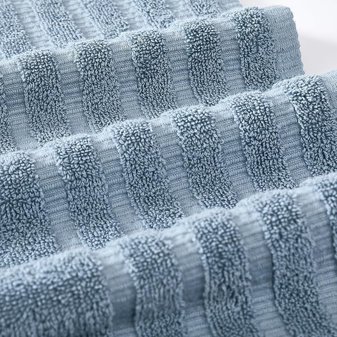 Modern Threads Oxford 6-Piece 100% Cotton Towel Set – Yarn Dyed Jacquard & - Image 3