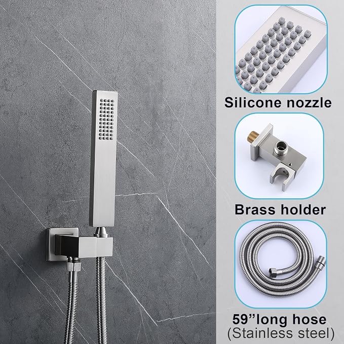 Digital Display Dual Head Shower system Rain Shower System Shower Wall Mount 10 - Image 6