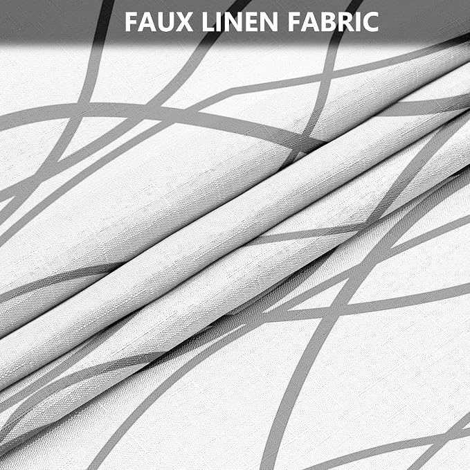 Tititex Morden 140gms Faux Linen Fabric Bath Shower Curtain Set Textured Fabric - Image 3
