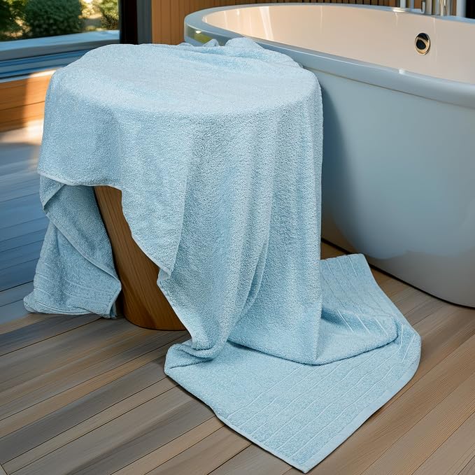 Tens Towels Pack of 1 Jumbo Bath Sheet 40 x 80 Inches, Extra Large & Light - Image 6