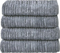 SKL Home CloudSoft Cotton Luxury 4 Pc Bath Towel Set, Smoke Blue by SKLHomebySaturdayKnightLtd