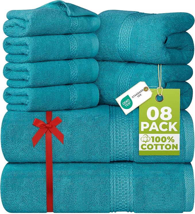 Utopia Towels 8 Piece Luxury Towel Set – Majestic Plush, Super Absorbent & by UTOPIATOWELS