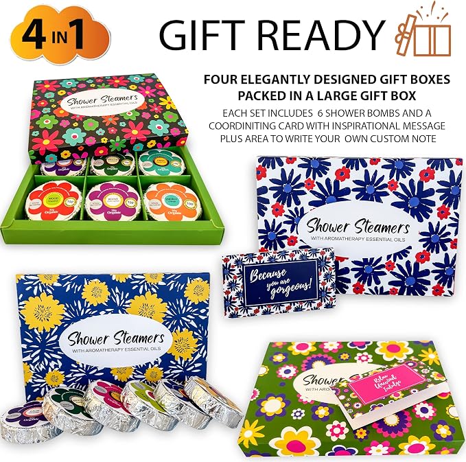 Shower Steamers for Women Gift Set – 24 Pack, Aromatherapy Shower Bombs - Image 3