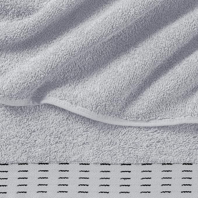 Cotton 2 Pack Oversized Bath Towel Set 28x55 inches, Large Bath Towels - Image 2