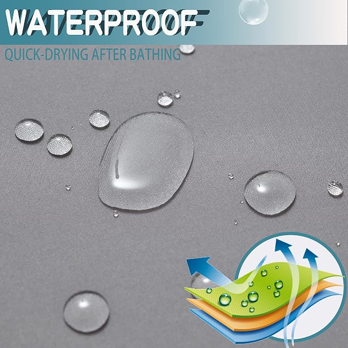 Conbo Mio Extra Long No Hook Shower Curtain - Image 7