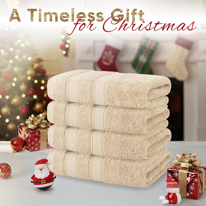 American Soft Linen Salem 100% Cotton Turkish 4 Piece Hand Towels - Image 2