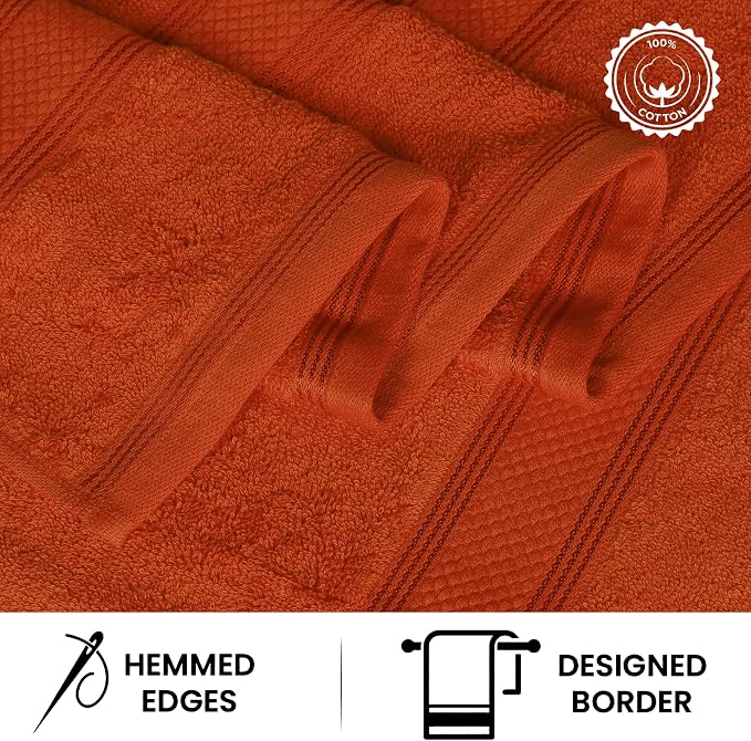Casa Lino 4 Piece Bath Towel Set | 1 Bath Towel, 2 Wash Cloth, 1 Hand Towels | - Image 4