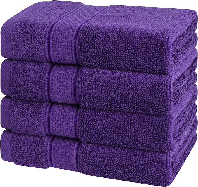American Soft Linen Salem Washcloth Sets, 4 Piece Luxury 600 GSM 100% Cotton - Image 5
