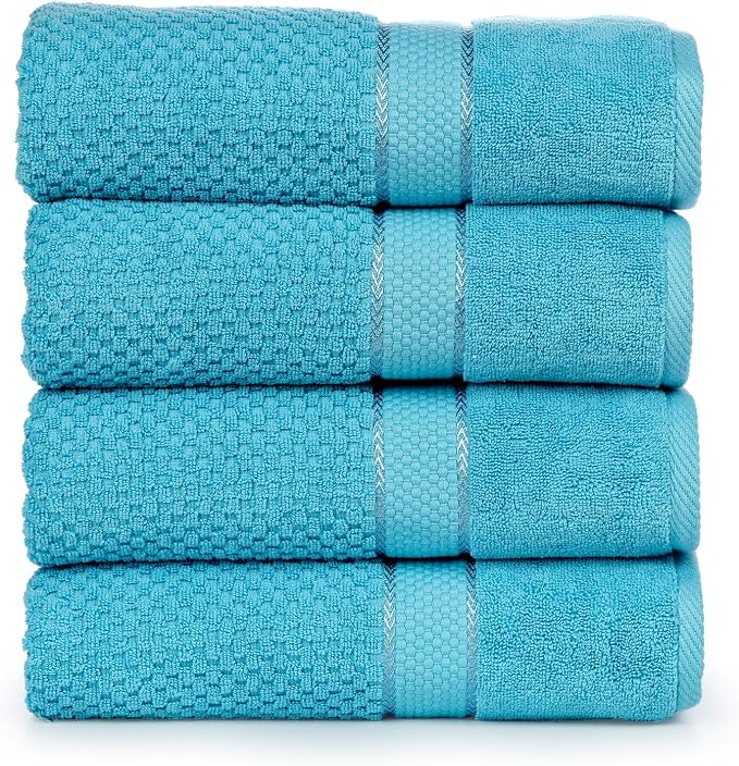 Ample Decor Sky Blue Bath Towels - Image 9