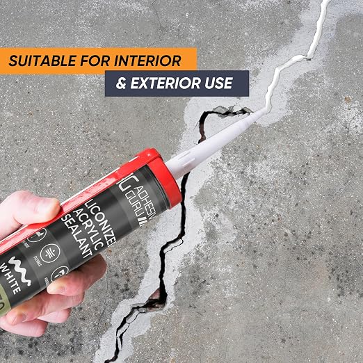 Adhesive Guru AG530 Siliconized Acrylic Sealant, Waterproof Paintable Caulk - Image 3