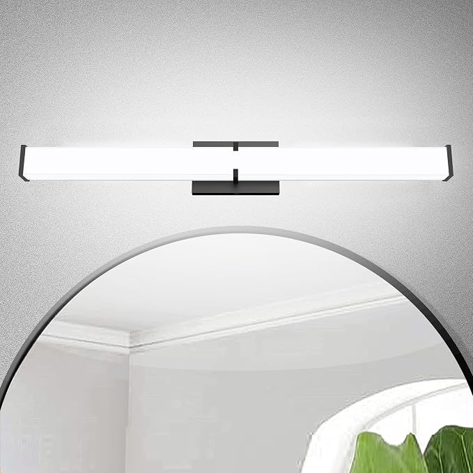 Bathroom Lighting Fixtures Over Mirror: 16-inch ETL Certified LED Modern Vanity by NOVELUX
