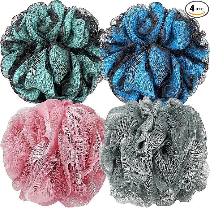 Bath Shower Loofah Sponge 60g Bath Mesh Pouf Shower Ball Body Scrubber by DadyMart