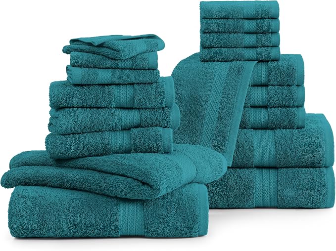 LANE LINEN 100% Ring Spun Cotton Bath Towel Set, 4 Shower Towels, 6 Hand Towels - Image 2