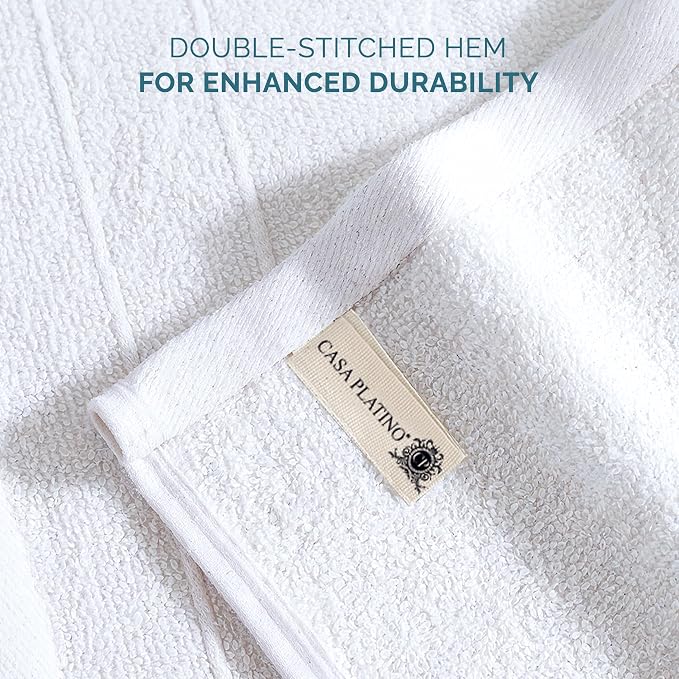 Casa Platino 100% Cotton Washcloths 12 Pack - Image 6