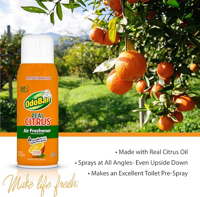 OdoBan Aroma Eliminator Set, Made in the USA, 10 Ounce Natural Oil Real Citrus - Image 5