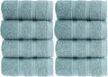 HALLEY Turkish 8 Pack Premium Washcloths 650 GSM Highly Absorbent Super Soft by HALLEY-TurkishCottonTowels