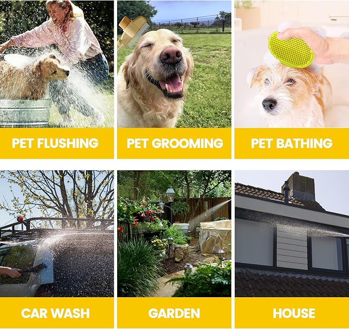 Dog Washing Hose Attachment, 10-in-1 Soap Sprayer Moden Garden Hose Nozzle - Image 5