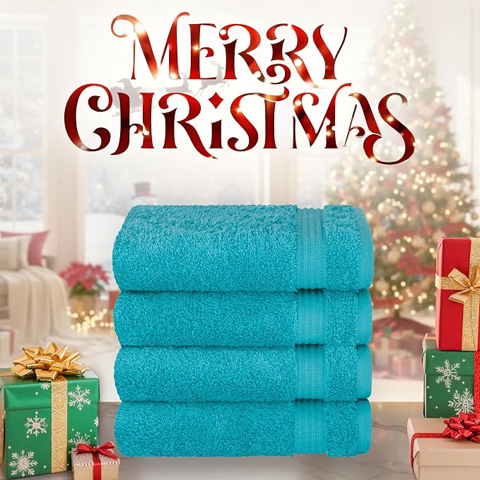 Cotton Paradise Hand Towels for Bathroom, 100% Cotton Turkish 4 Piece Hand - Image 2