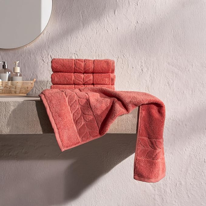 BAGNO MILANO Organic Turkish Cotton Bath Towels, Luxury Jacquard Collection - Image 2