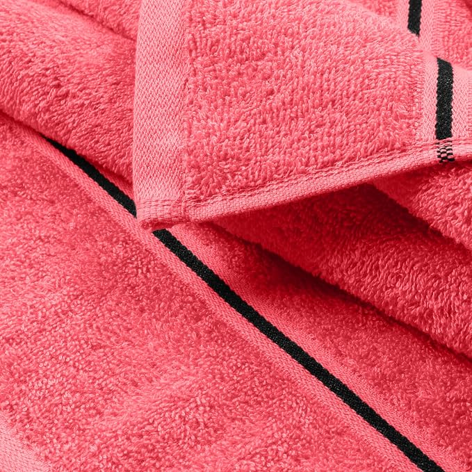MyOwn Cotton 2 Pack Oversized Bath Towel Set 28x55 inches, Large Bath Towels - Image 2
