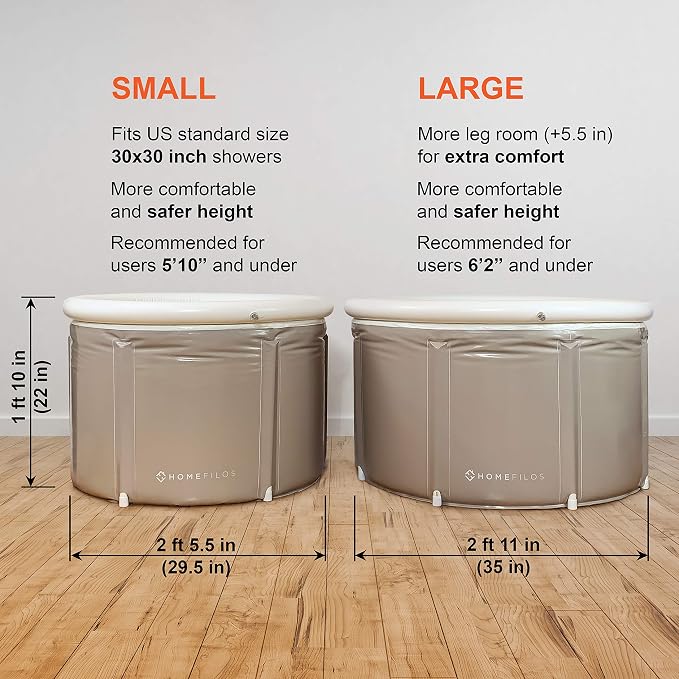 Portable Bathtub by Homefilos, Ice Bath and Cold Plunge - Image 7