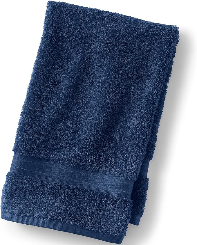Lands' End Supima Towel Deep Sea Navy Bath- Hand Towel by LandsEnd
