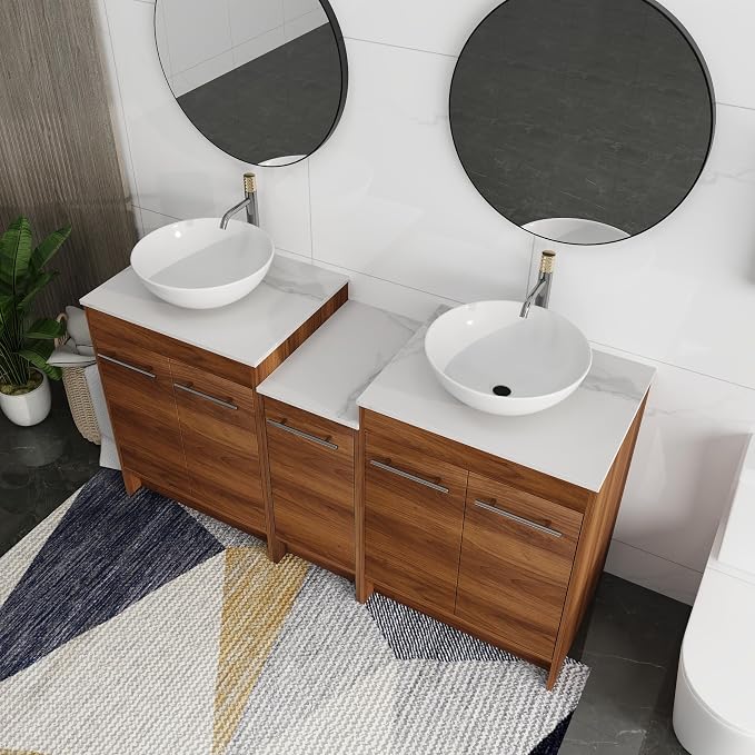 60 Inch Bathroom Vanity with Sink, Mordern Bathroom Vanity, Single Sink - Image 9