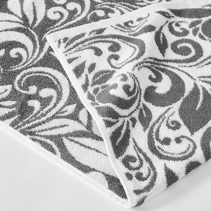 Modern Threads Trefoil Filigree 6-Piece 100% Cotton Towel Set – Reversible Yarn - Image 2