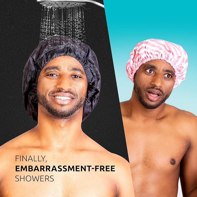 Shower Cap for Men. Stay dry, stay manly. For dreadlocks, curls and man-buns. - Image 5