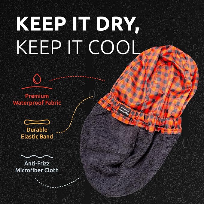 Shower Cap for Men. Stay dry, stay manly. For dreadlocks, curls and man-buns. - Image 6