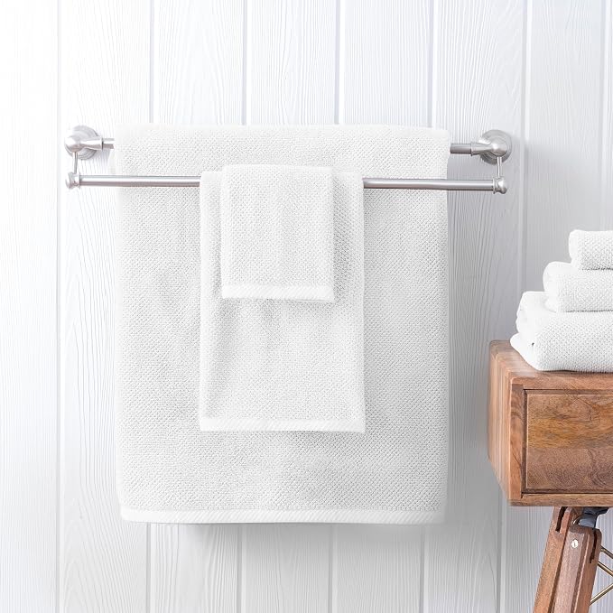 Welhome Franklin 100% Cotton Popcorn Textured Towel Set - Image 4
