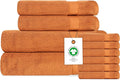 Delara Organic Cotton Luxuriously Plush Bath Towel 10 Piece Set|GOTS & Oeko-TEX by Delara