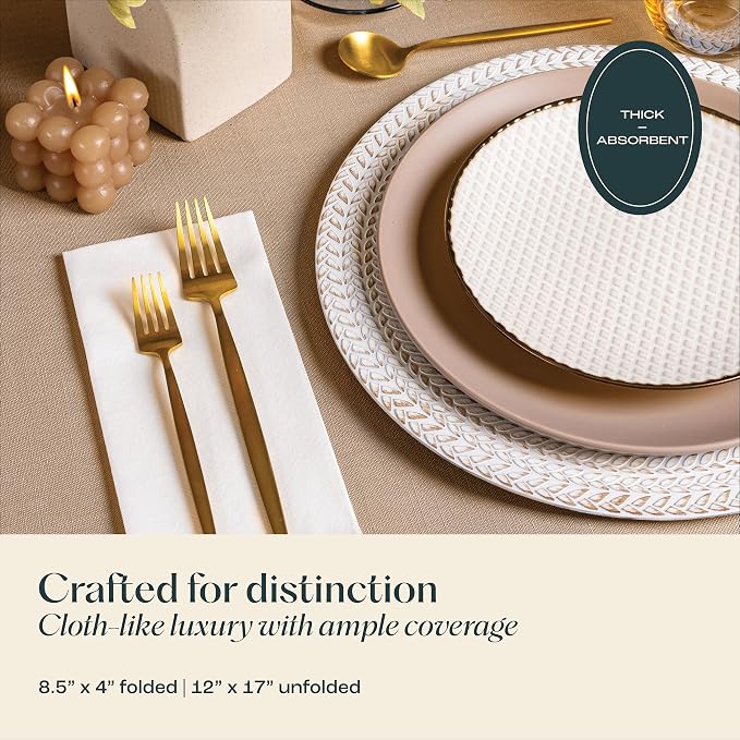 100-Pack Servietto Disposable Linen-Feel Guest Towels - Image 4