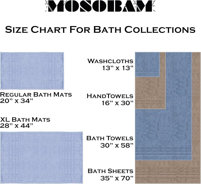 Mosobam Luxury Turkish Bath Towels 30X58 Light Taupe 700 GSM Bamboo Viscose & - Image 3