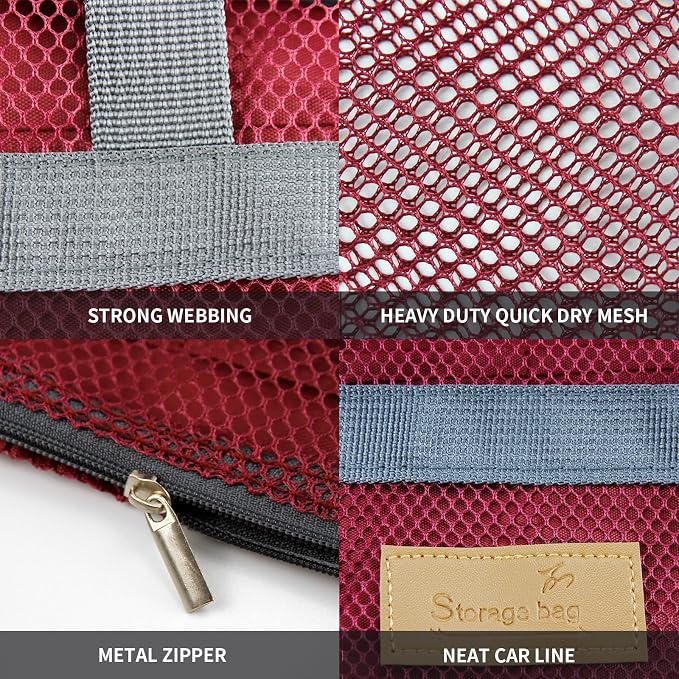 Mesh Shower Caddy Bag Portable Hanging Toiletry and Bath Organizer - Image 4